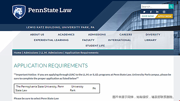 宾州州立大学法学硕士申请材料.png 宾州州立大学法学硕士申请材料.png