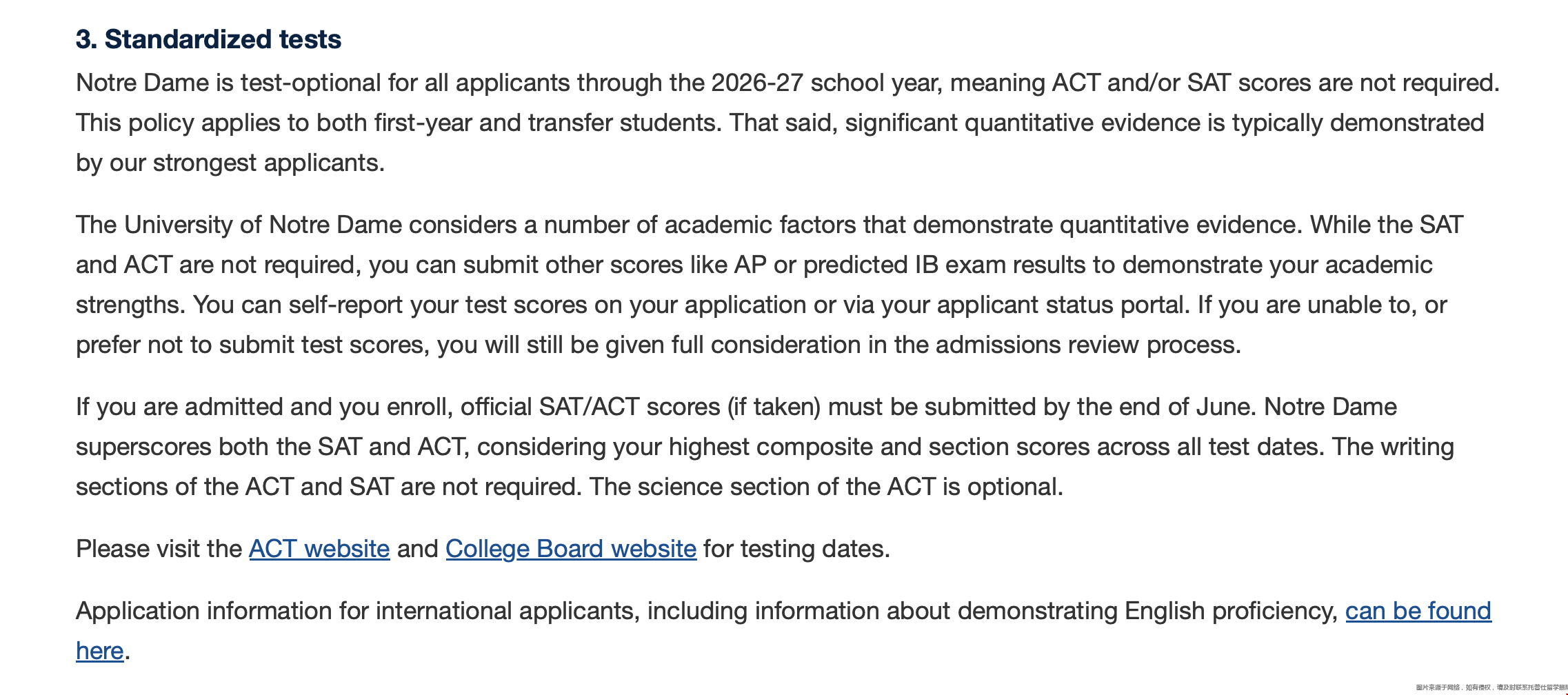 圣母大学继续实行Test-Optional